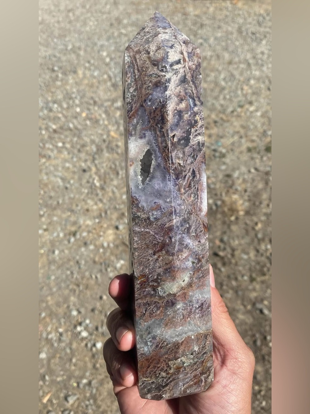 🧚 Amethyst & Moss Agate Display Tower🧚‍♀️